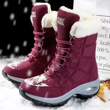 Осень и зима, новое туристическое агентство, большая спортивная женская обувь на открытом воздухе, зимние сапоги, хлопковая обувь 36 белый
