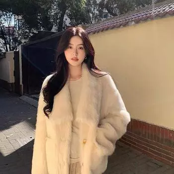 Осень и зима новое женское меховое пальто, женское тосканское искусственное меховое пальто корейской версии S