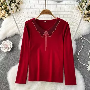 Осень и зима, новые эластичные леггинсы, футболка с длинными рукавами, женская утягивающая двусторонняя бархатная блузка в немецком стиле, горячая дрель