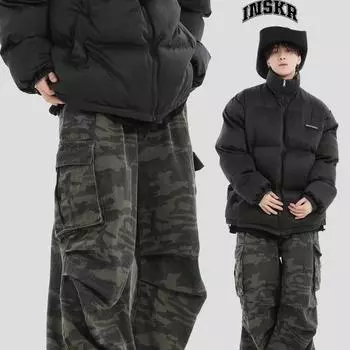 Осень и зима Новые американские джинсы High Street Washed Light Color для мужчин и женщин Прямые слегка расклешенные свободные широкие брюки S