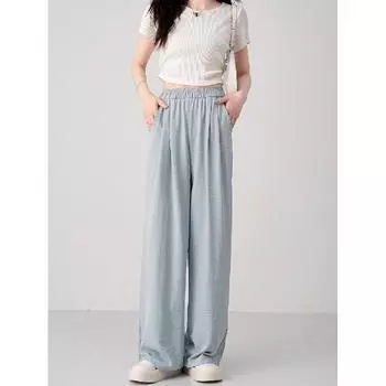 Осень и зима Новые брюки Yamamoto Женская одежда Весенние утягивающие спортивные свободные драпированные брюки Nougat Pastry Прямые повседневные широкие брюки M