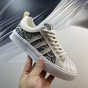 Осень и зима Новые кожаные туфли унисекс Pippen Torre на флисовой подкладке с вышивкой и мягкой подошвой 39