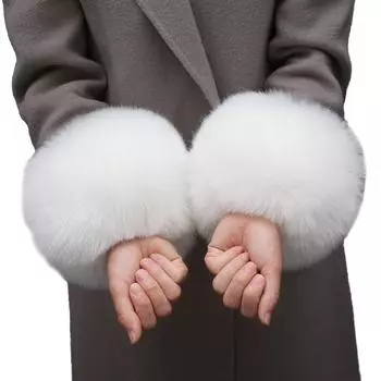 Осень и зима новые манжеты меховые манжеты на запястья утолщенные теплые манжеты на руку имитация мягкого меха лисы кролика манжеты на запястья