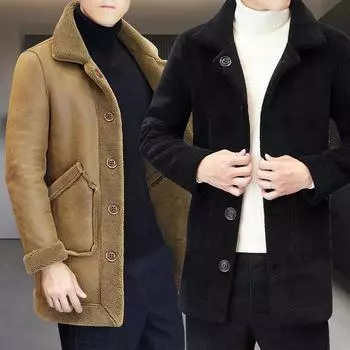 Осень и зима Новые меховые One Two Sides Wear Hundred Trend Jacket Мужские частицы Velvet Мужские модные топы для отдыха Мужские 2XL