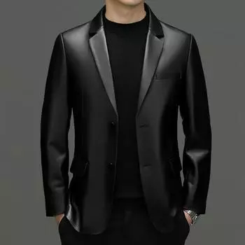 Осень и зима Новые мужские кожаные куртки Кожаные костюмы Повседневные мужские куртки Универсальные 165