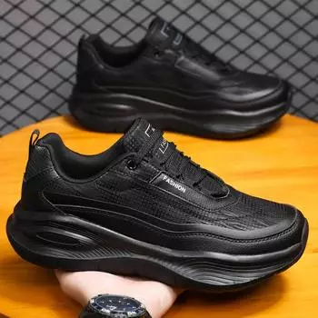 Осень и зима новые мужские туфли модные тенденции повседневная универсальная сверхлегкая спортивная обувь прямые продажи с фабрики 39 чёрный