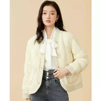 Осень и зима новые пуховики женские короткие Xiaoxiangfeng корейская версия большие размеры белые пуховики утиные высококачественные универсальные куртки прилив S белый