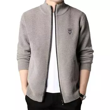 Осень и зима Новые свитера на молнии для мужчин, молодежная мода, теплые свитера, модные кардиганы для мужчин M