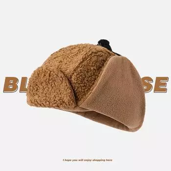 Осень и зима новые теплые защитные шапки мужские и женские модные ретро-трендовые шапки флисовые плюшевые шапки