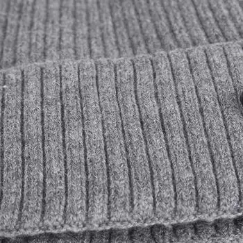 Осень и зима новый бархатный полосатый свитер шапка вязаная шерстяная шапка H чёрный