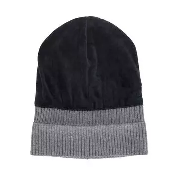 Осень и зима новый бархатный узор ветки свитер шапка вязаная шерстяная шапка H чёрный