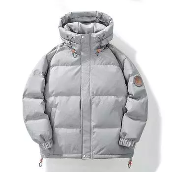 Осень и зима Новый динамичный принт с буквами модный бренд корейский стиль гонконгский стиль пара унисекс пуховик куртка M