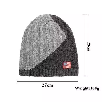 Осень и зима новый длинный свитер из синели шапка вязаная шерстяная шапка серый