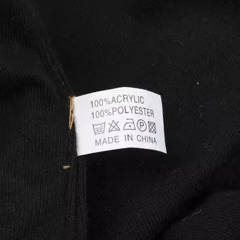 Осень и зима новый искусственный кашемир кожаный лейбл свитер шапка вязаная шерстяная шапка чёрный