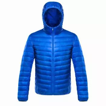 Осень и зима, новый легкий пуховик, мужское короткое мужское пальто с капюшоном на белом утином пуху XXXXXL