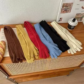 Осень и зима новый нишевый дизайн искусственные перчатки длинные шарфы женская индивидуальная мода украшение для одежды тонкий шарф 175cm above чёрный