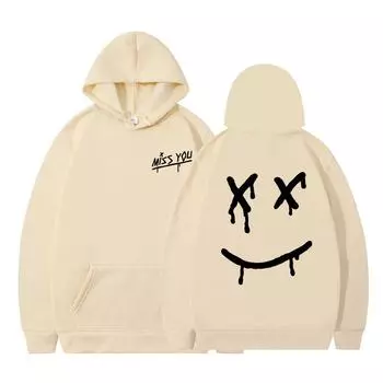 Осень и зима, новый осенне-зимний однонаправленный комбинированный мужской и женский модный плюшевый свитер с принтом в стиле рок S