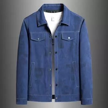 Осень и зима, новый пиджак с лацканами и принтом, мужская универсальная модная брендовая куртка в гонконгском стиле, топ, высококачественная рабочая одежда, кардиган M