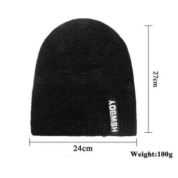 Осень и зима новый шенилл легкий вариант длинный свитер шапка вязаная шерстяная шапка чёрный