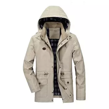 Осень и зима новый стиль стираная хлопковая куртка мужская тонкая куртка мужская рабочая одежда большой размер свободная ветровка тренд M