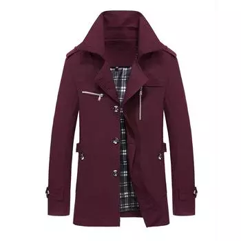 Осень и зима новый тренчкот мужской средней и длинной длины повседневный мужской топ осенний свободный пальто M