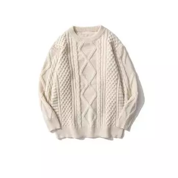 Осень и зима Новый Y2K Street Hip Hop свитер Осенняя мода ретро повседневный свитер женский пуловер джемпер S белый