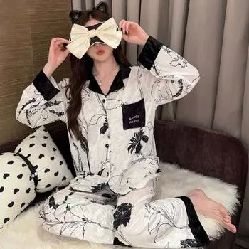 Осень и зима новый золотой бархатный лацкан светлый роскошный благородный длинный рукав брючный костюм плюс размер элегантный дом M