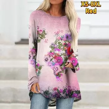 Осень и зима, однотонные свободные женские повседневные леггинсы с круглым вырезом и длинными рукавами, XS-8XL XS