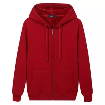 Осень и зима плюс мужские повседневные модные спортивные толстовки на молнии L красный