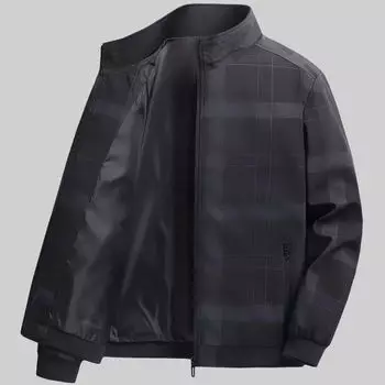 Осень и зима Продолжение папина куртка с воротником-стойкой Мужская и дедушкина одежда M