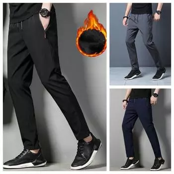 Осень и зима Сто повседневных брюк Мужские свободные прямые брюки Спортивные корейская версия тренда узких брюк Мужские M