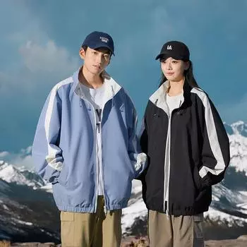 Осень и зима Super Fire Ins повседневная мужская трендовая куртка для активного отдыха с двумя сторонами S чёрный