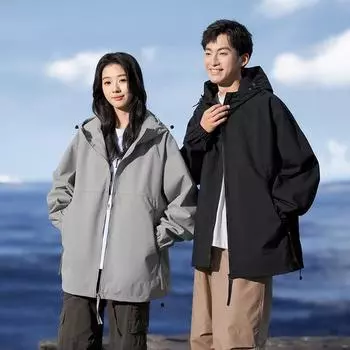 Осень и зима Super Fire Ins повседневная мужская трендовая куртка с капюшоном для активного отдыха S чёрный