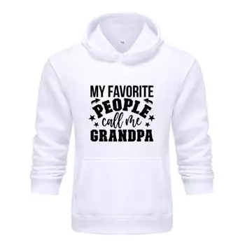 Осень и зима Толстовка с принтом «Мои любимые люди» для мужчин и женщин S