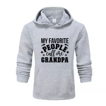 Осень и зима Толстовка с принтом «Мои любимые люди» для мужчин и женщин S белый