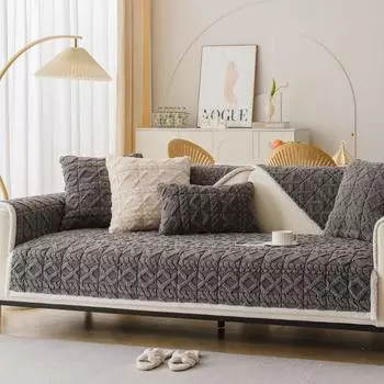 Осень и зима утолщенная плюшевая подушка для дивана чехол для дивана подушка для сиденья дивана полотенце чехол для дивана новое полотенце для дивана 70*70cm