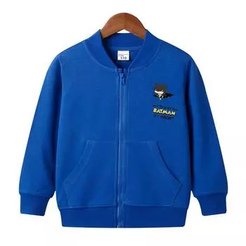 Осень и зима в европейском и американском стиле для отдыха на молнии с длинным рукавом спортивный свитер 90cm синий