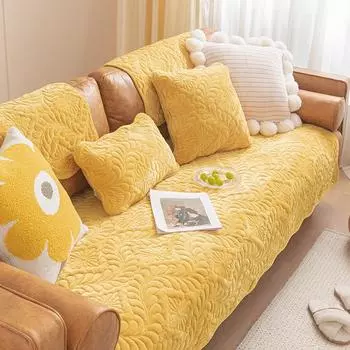 Осень и зима, замшевая подушка в стиле ретро с вышивкой для гостиной, утолщенное полотенце для дивана, полотенце на спинку, плюшевая подушка для сиденья 70*70