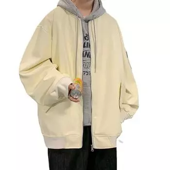 Осень Мужская кожаная куртка Мужская свободная повседневная кожаная куртка PU M