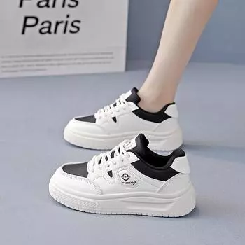 Осень новая корейская версия кожаные белые туфли женские студенческие корейская версия универсальные повседневные туфли для детей 35 бежевый