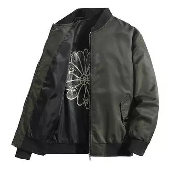 Осень Новая Повседневная Универсальная Свободная Модная Брендовая Куртка-Бомбер Куртка Верхняя Мужская M чёрный