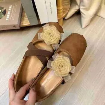 Осень новые туфли Мэри Джейн на скрытой платформе в стиле ретро с камелиями и перекрестным ремешком для улицы, милый круглый носок 34