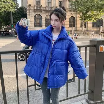 Осенью и зимой 2023 года длинная модная куртка с воротником в новой женской куртке S белый