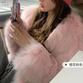 Осенью и зимой новая мода искусственный мех лисы сетка красный молодой мех женский зимний короткий мех короткий мех короткое пальто S