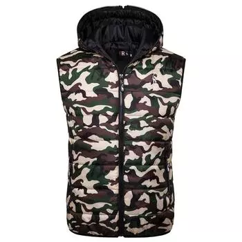 Осенью и зимой новая модная хлопковая куртка камуфляжного цвета мужская жилетка большого размера мужская вышитая хлопковая куртка M