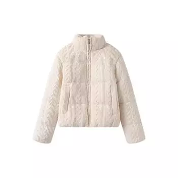 Осенью и зимой новая однотонная трикотажная хлопковая одежда, утолщенная короткая одежда из хлопка, ветровка, кардиган, хлопковая одежда, женский топ XS