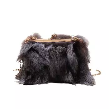 Осенью и зимой новая сумка для волос женская заколка для волос из лисы женская сумка текстура плечо через плечо облако сумка модная внешняя торговля женская сумка хаки