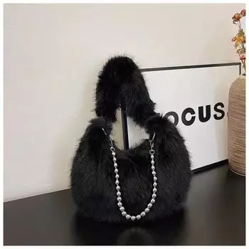 Осенью и зимой новый стиль меховых плечевых бусин прочные универсальные популярные модные сумки