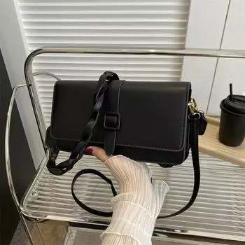 Осенью и зимой популярные маленькие сумки женские новые высококачественные сумки-мессенджеры нишевые универсальные сумки через плечо модные маленькие квадратные сумки темно-коричневого