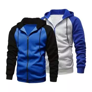 Осень-весна мужское пальто соответствующего цвета на шнурке с капюшоном на молнии кардиган с длинным рукавом мягкая теплая толстая мужская куртка средней длины M темно-серого